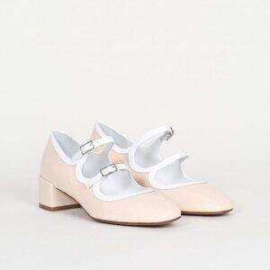 NEVER WORN RARE DISCONTINUED TWO TONE NUDE WHITE CAREL MARY JANE BLEUET Sz 39